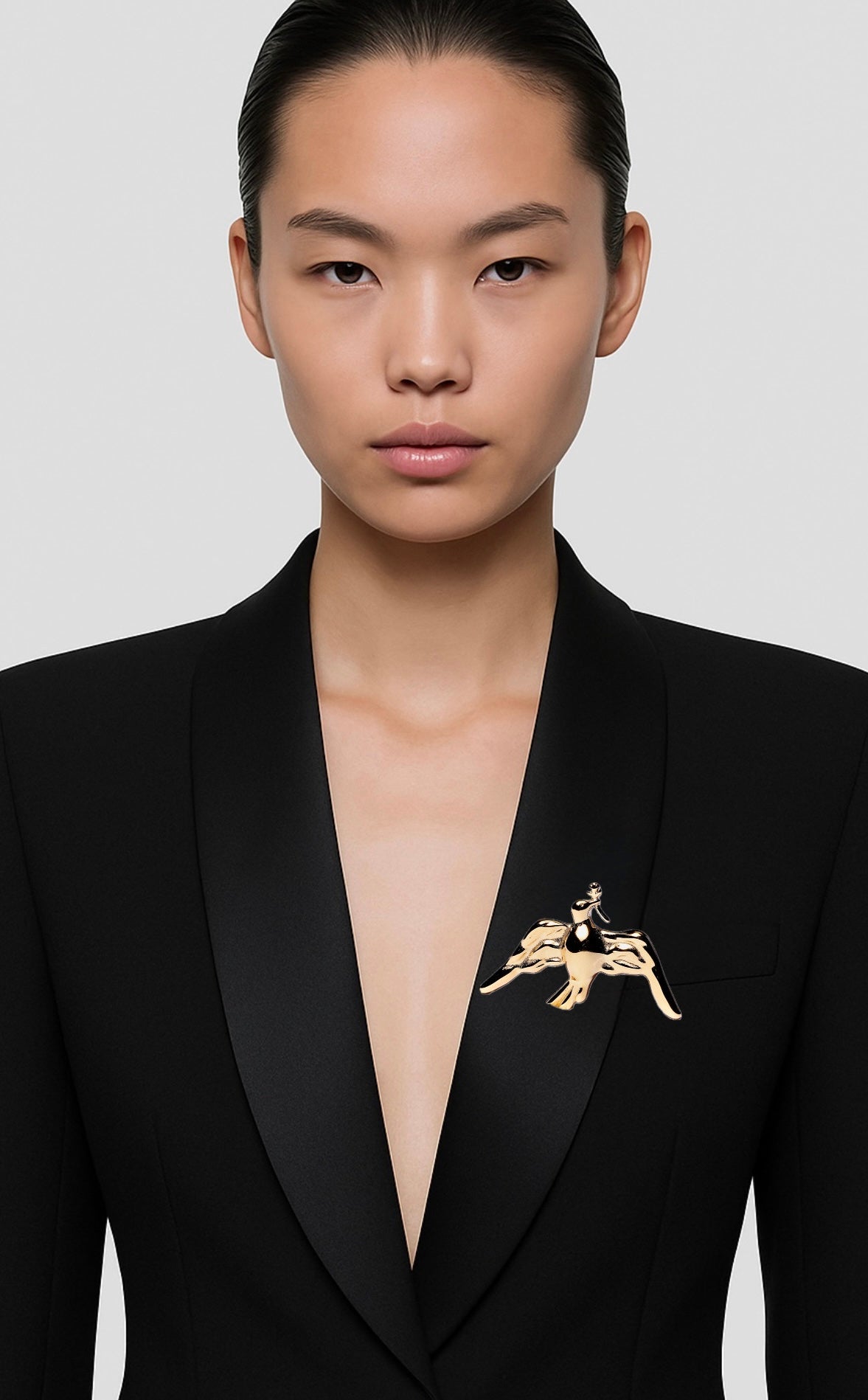 Golden Bird Statement Brooch