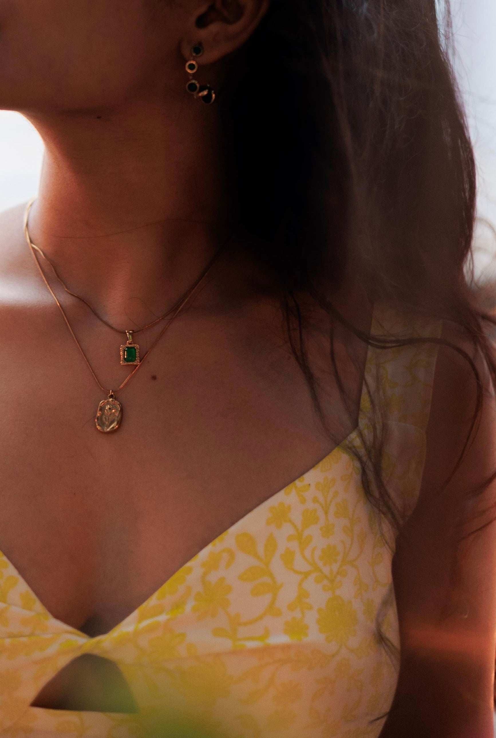 Green stone necklace