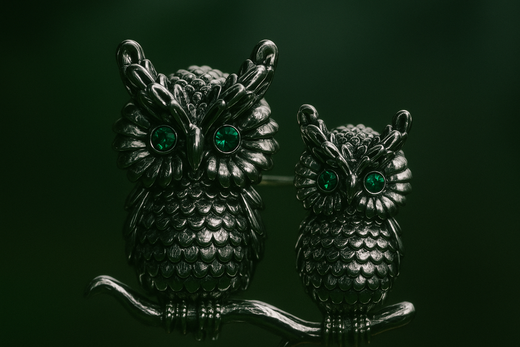 Duo Owl Brooch