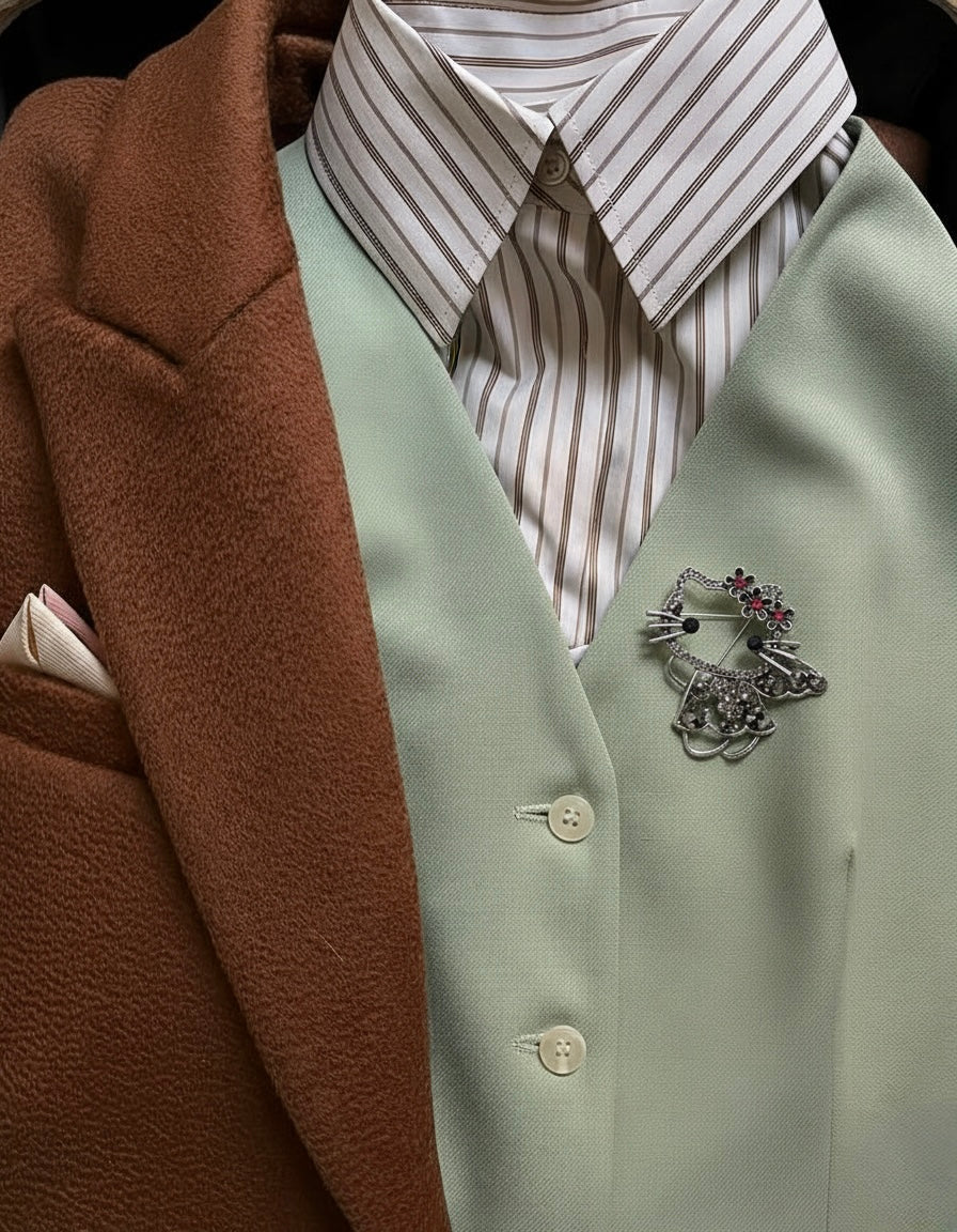 The Crystal Cat Statement Brooch