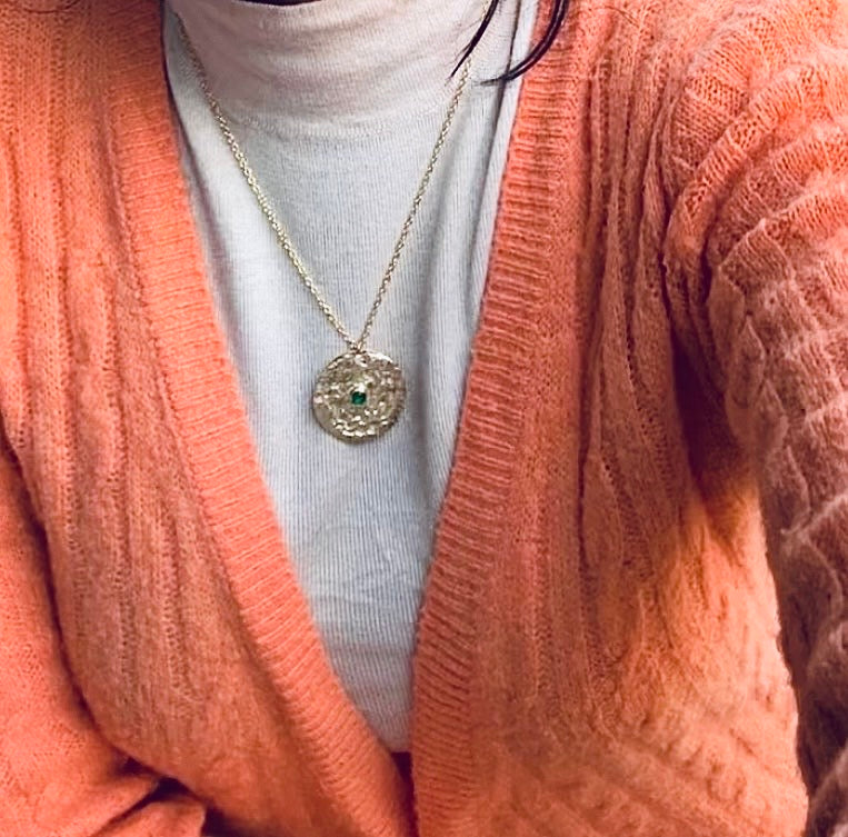 Hammered Disc Pendant