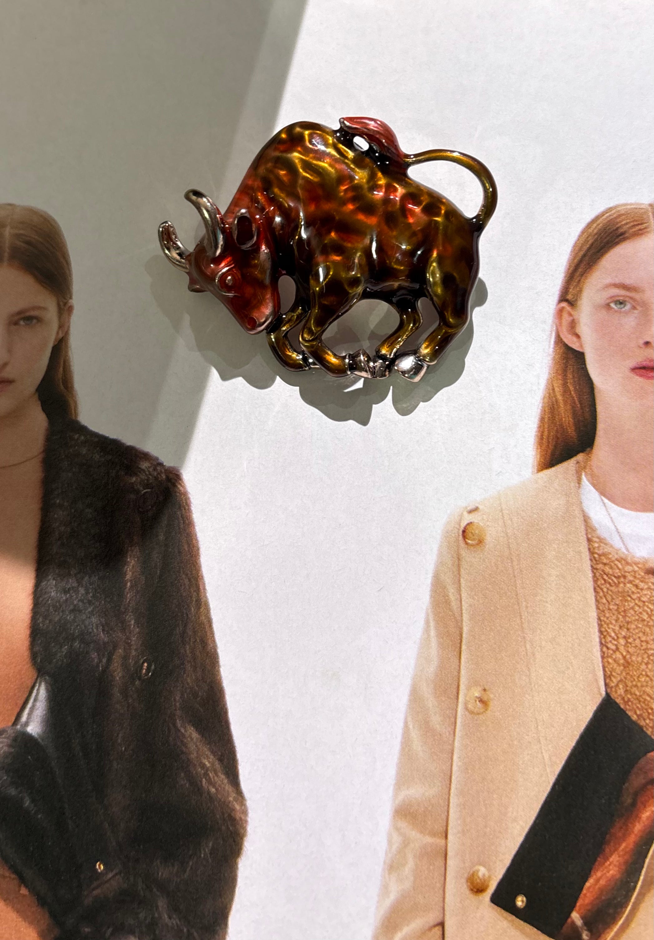 Fierce Bull Statement Brooch