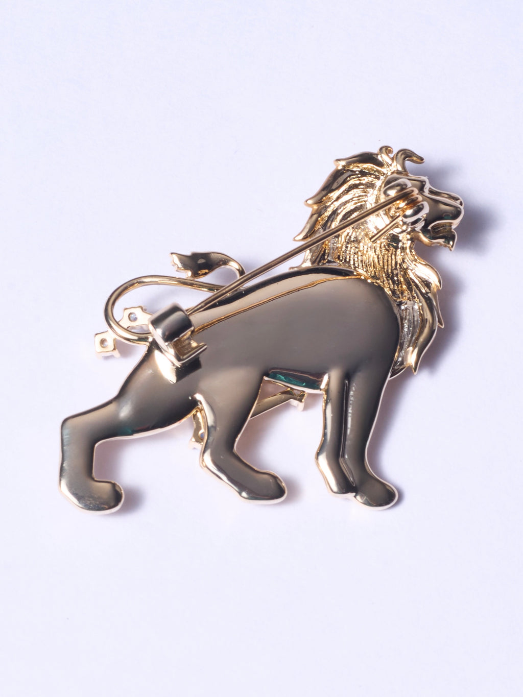 Gold Lion Brooch