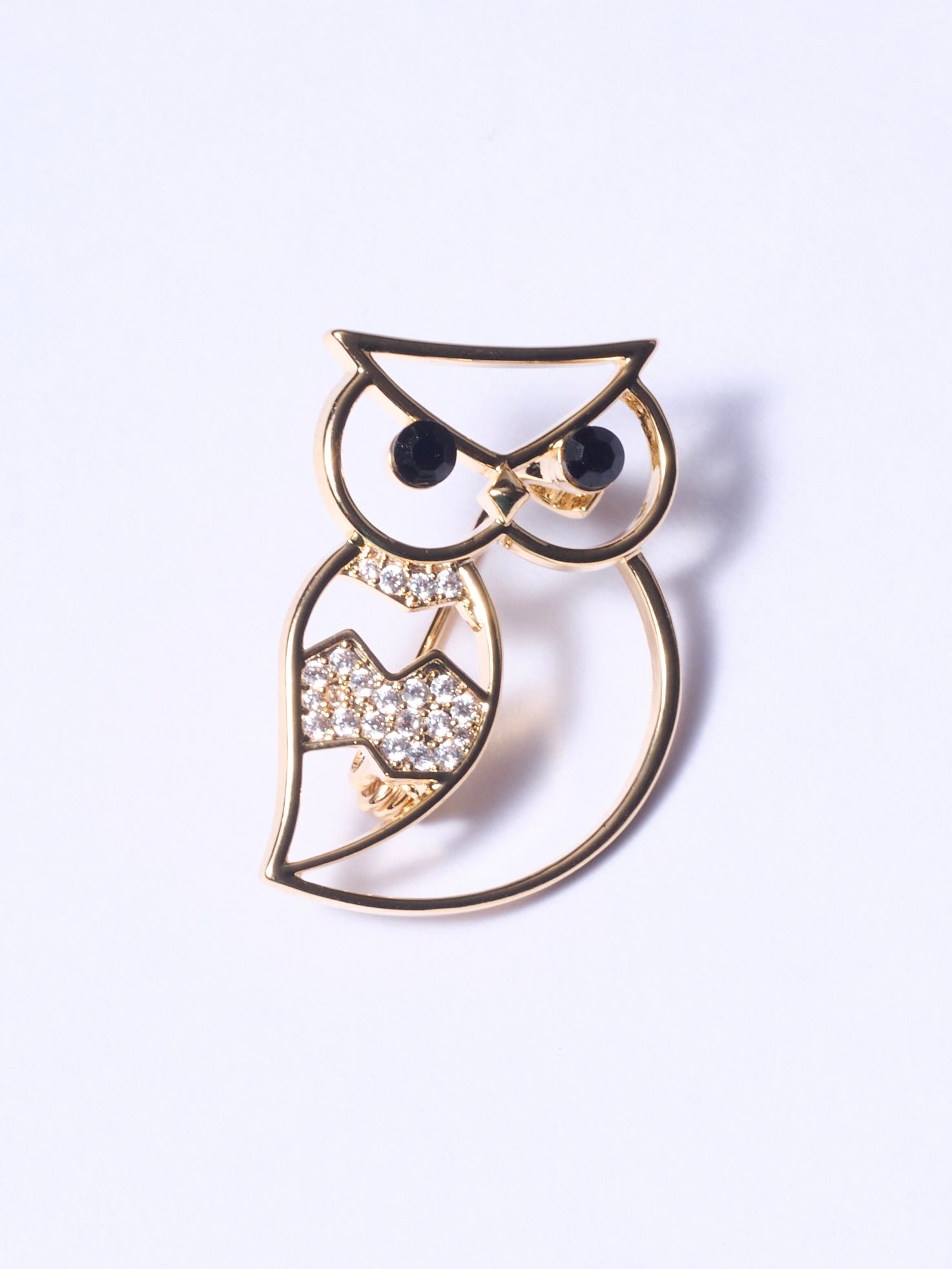 Gold Owl Brooch