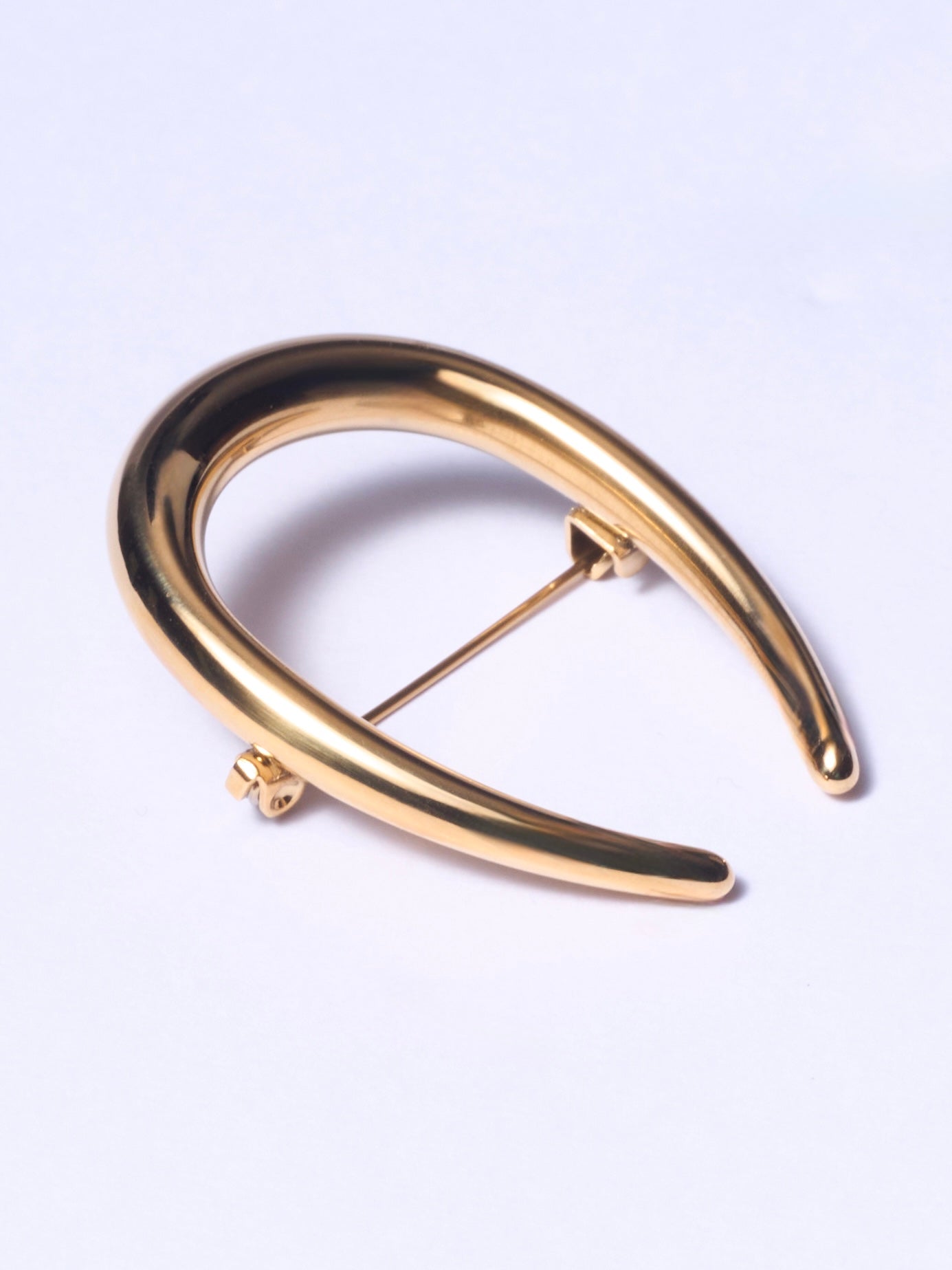 Gold Horseshoe Brooch Pin