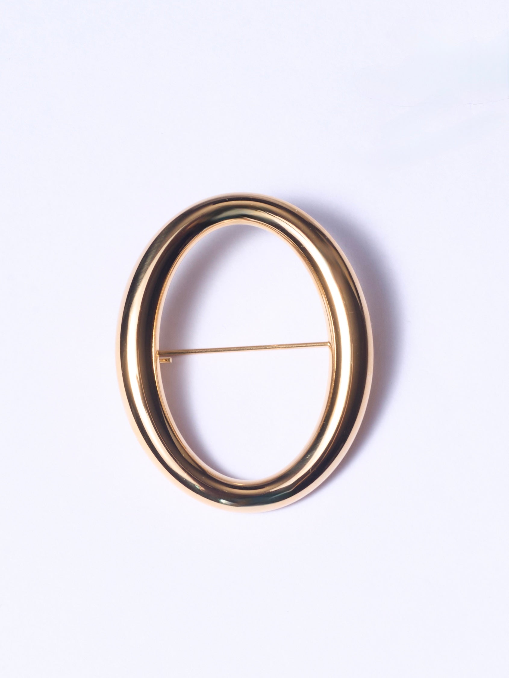 Gold Oval Brooch