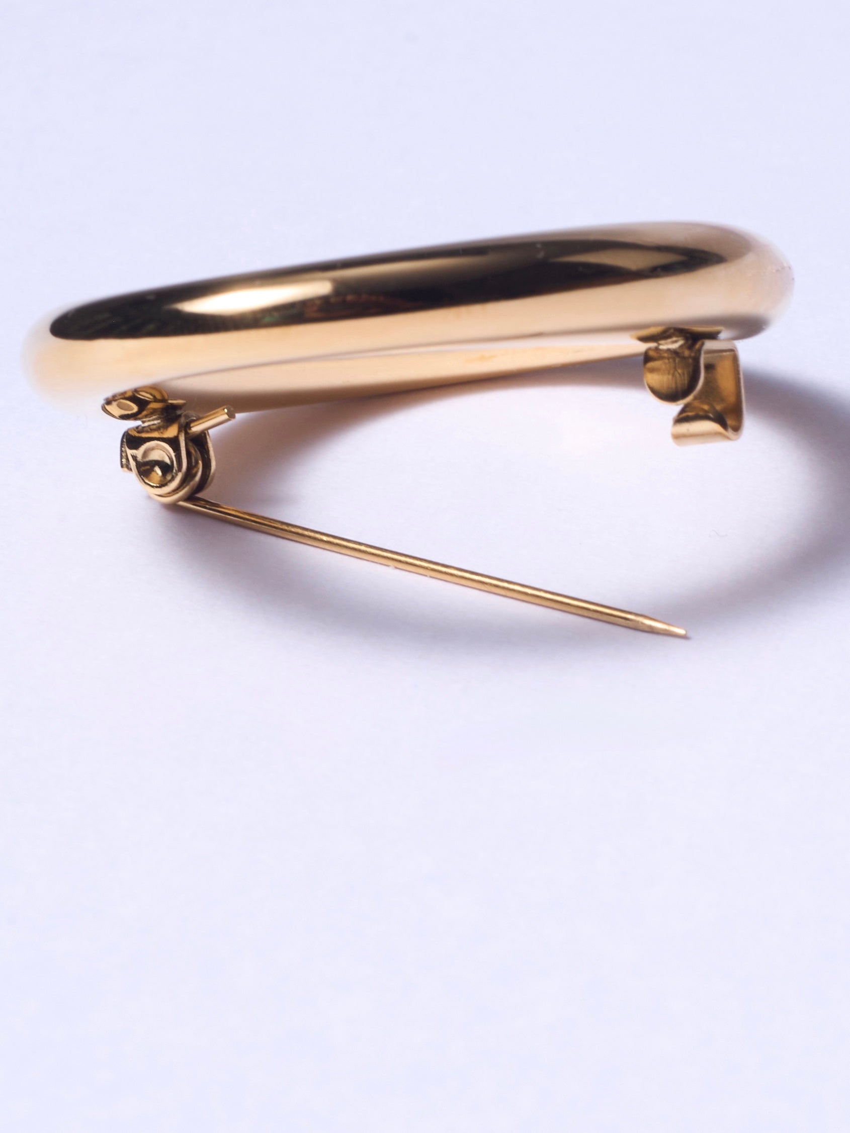 Gold Oval Brooch